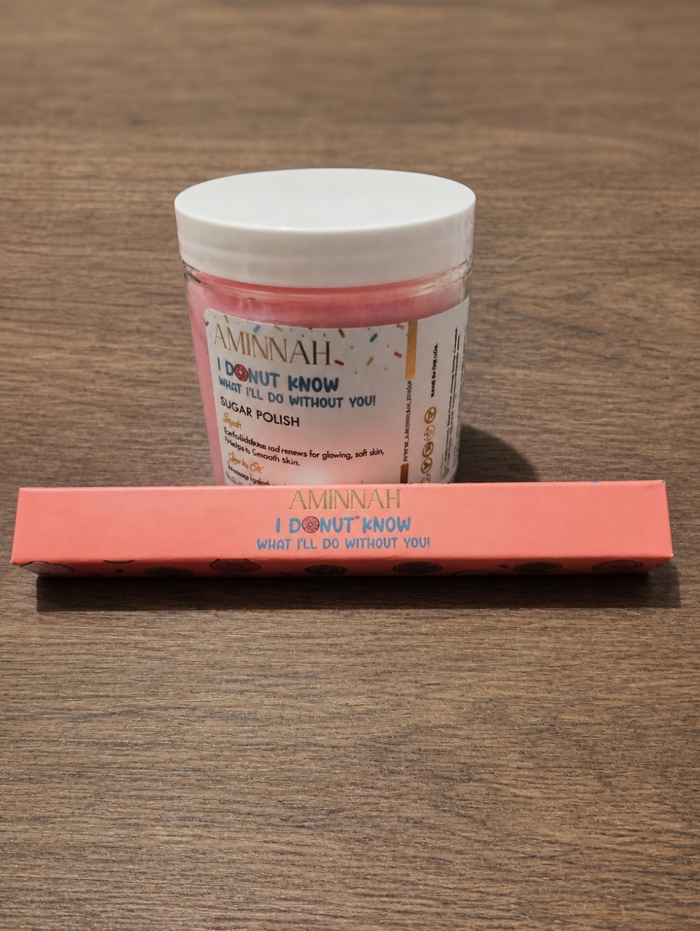 Aminnah- "I Donut Know What I'll Do Without You" Sugar Polish & Lip Liner Bundle